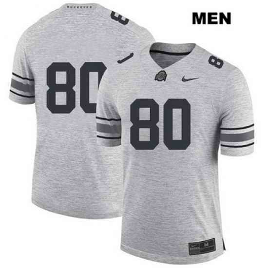 C.J. Saunders Ohio State Buckeyes Authentic Mens Stitched Nike  80 Gray College Football Jersey Without Name Jersey